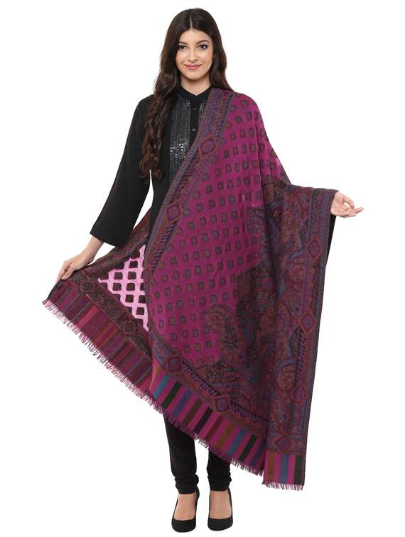 printed wool others shawl