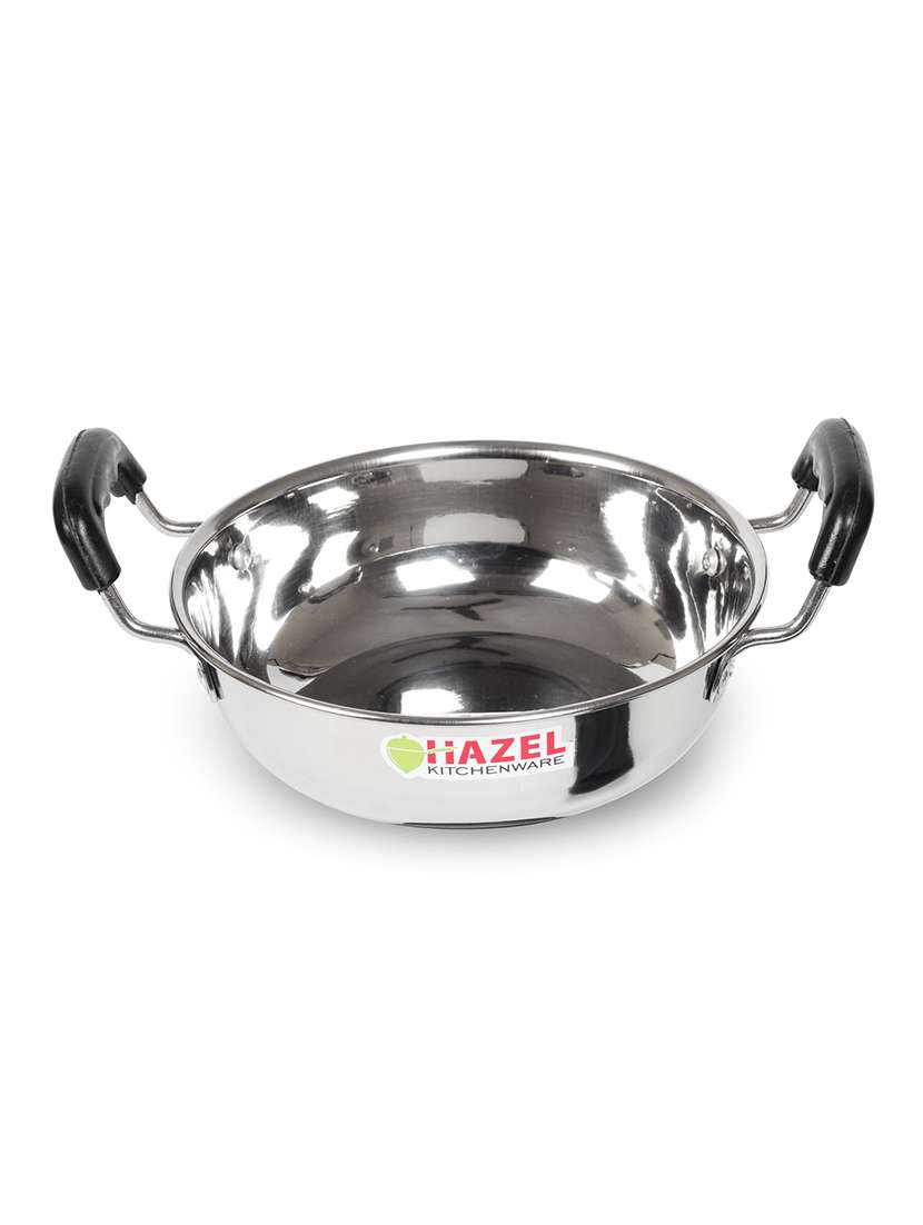 steel kadai without induction,stainless steel,silver,1.3 litres