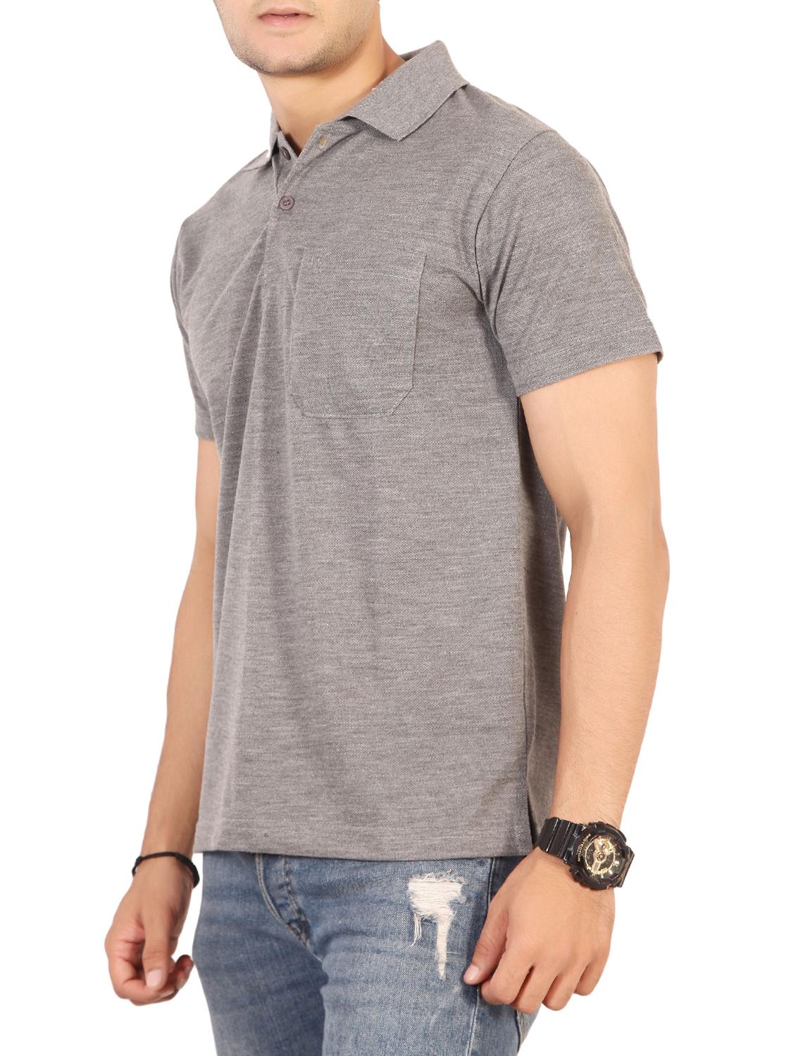 grey cotton pocket t-shirt - 15576692 -  Standard Image - 1