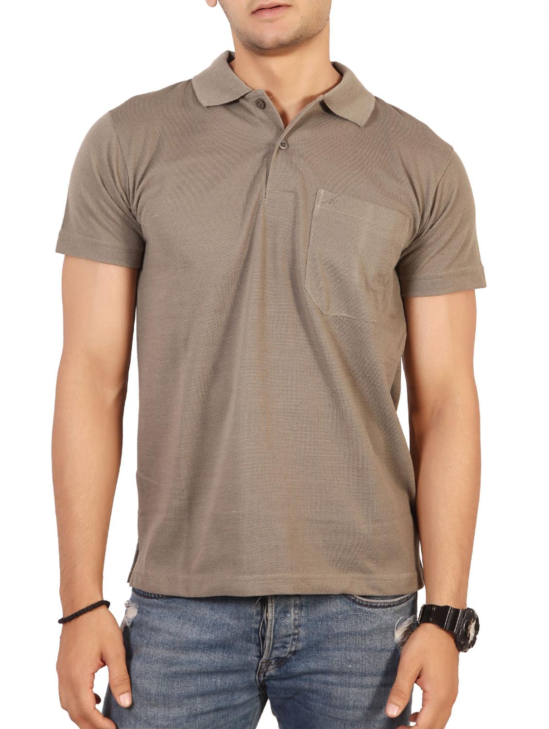 brown cotton pocket t-shirt - 15576697 - Zoom Image - 0