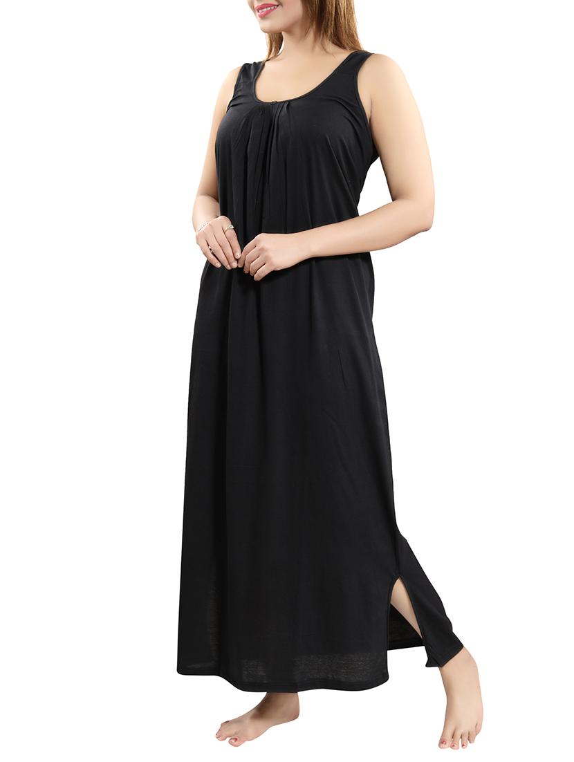 pleat detail side slit nighty - 15577516 - Standard Image - 1