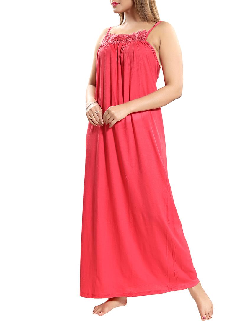 lace detail neck nighty - 15577537 - Standard Image - 1