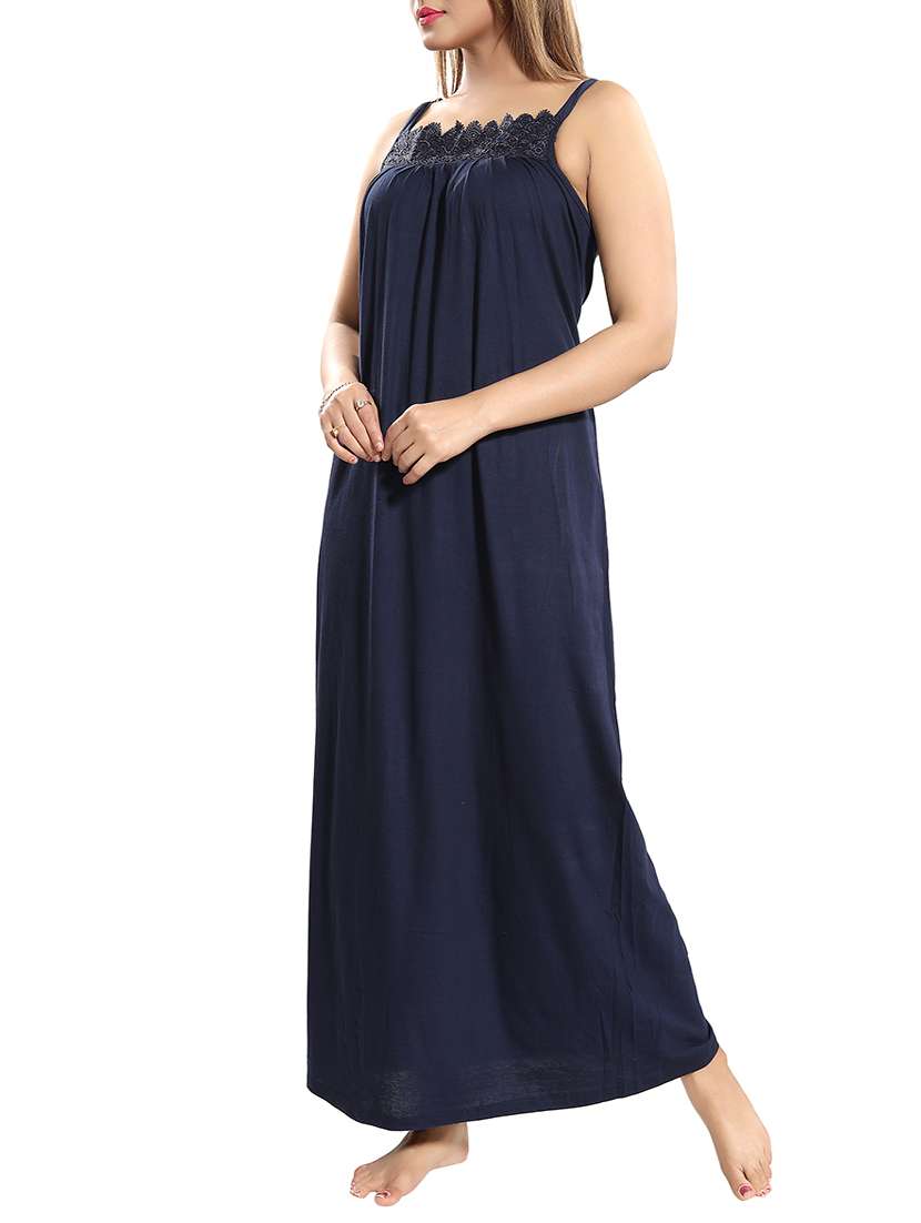 lace detail neck nighty - 15577539 -  Standard Image - 1