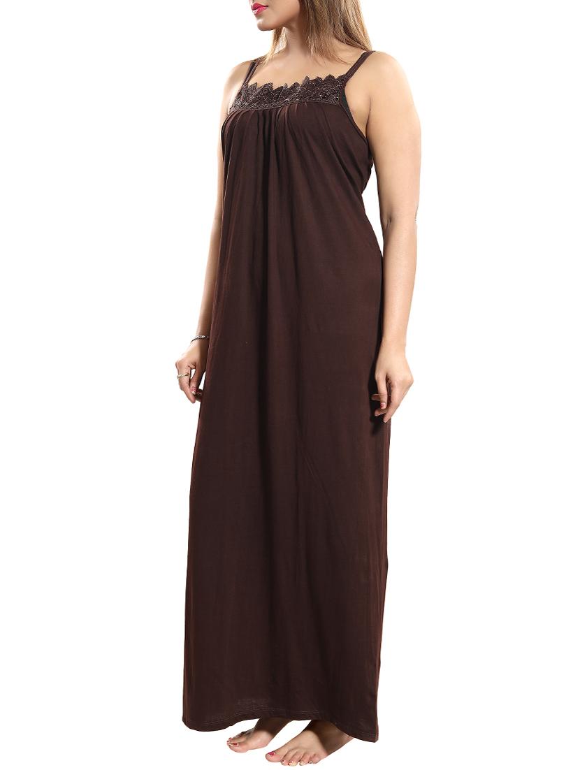 lace detail neck nighty - 15577543 - Standard Image - 1