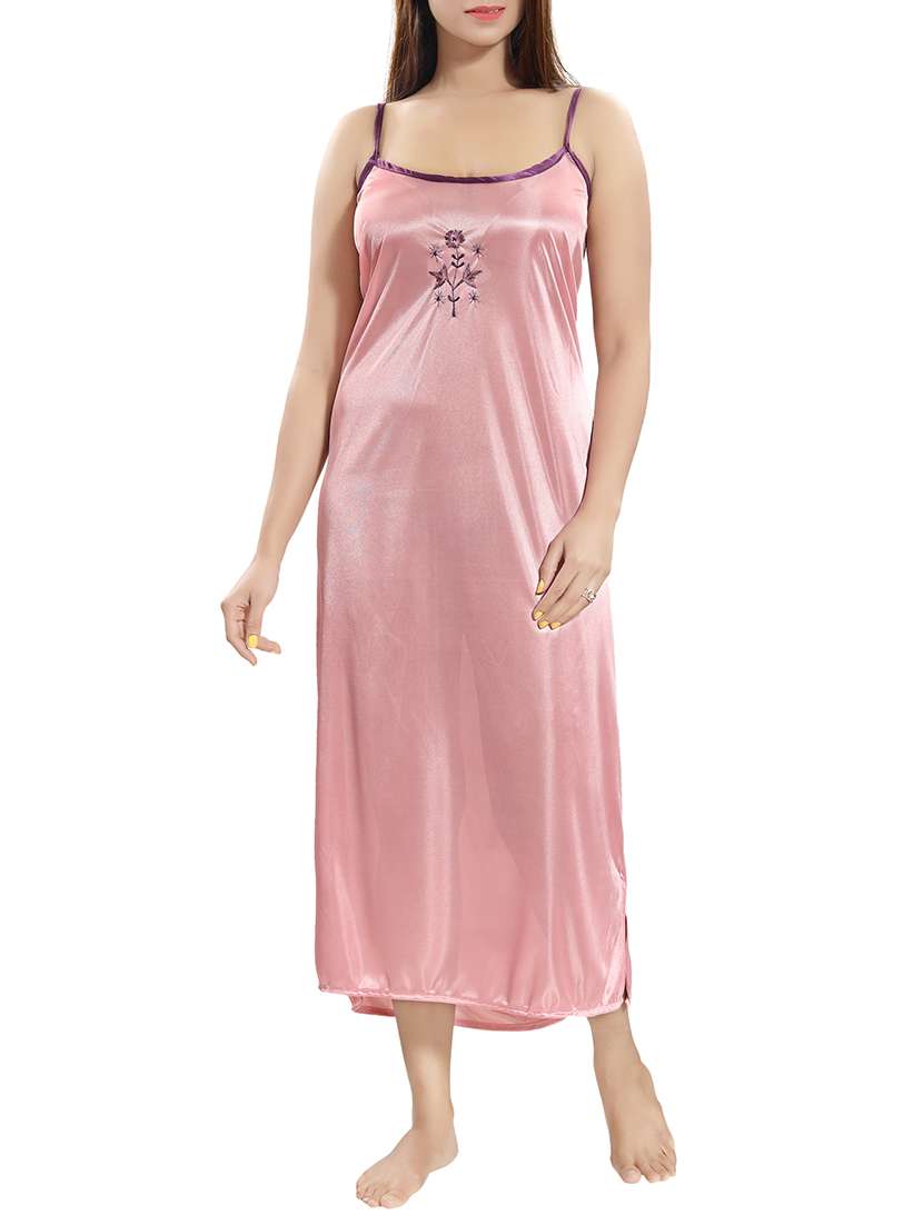 embroidered sleeprobe and nighty set - 15577781 - Standard Image - 4