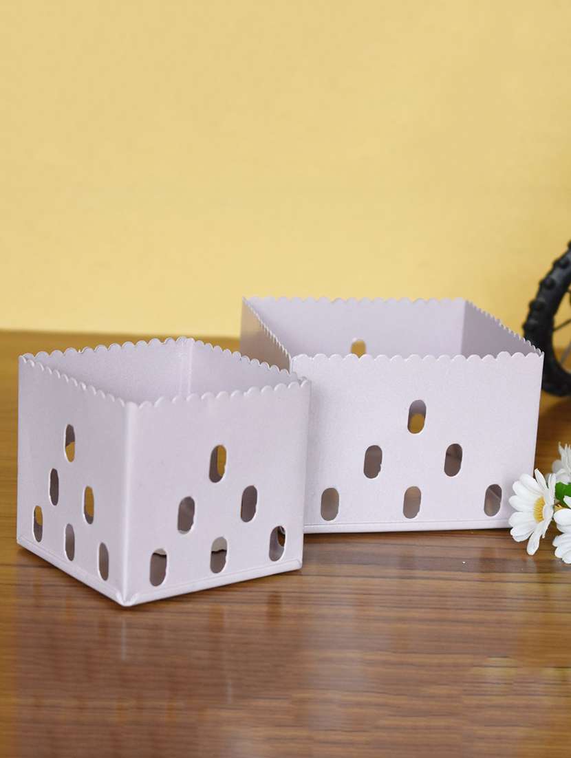 square tea light cum candle holder