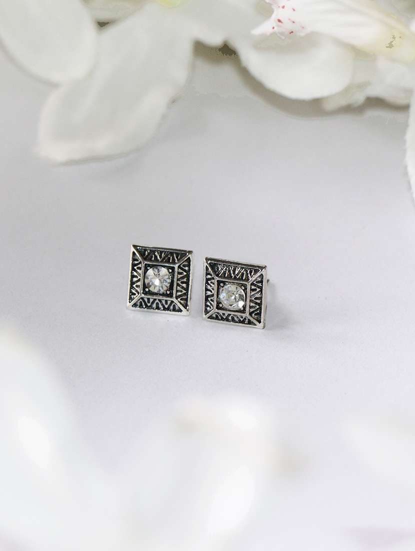 silver tone studs