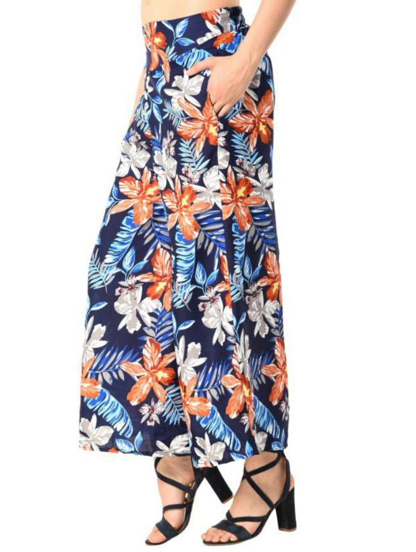 floral flared palazzo - 15579338 -  Standard Image - 1