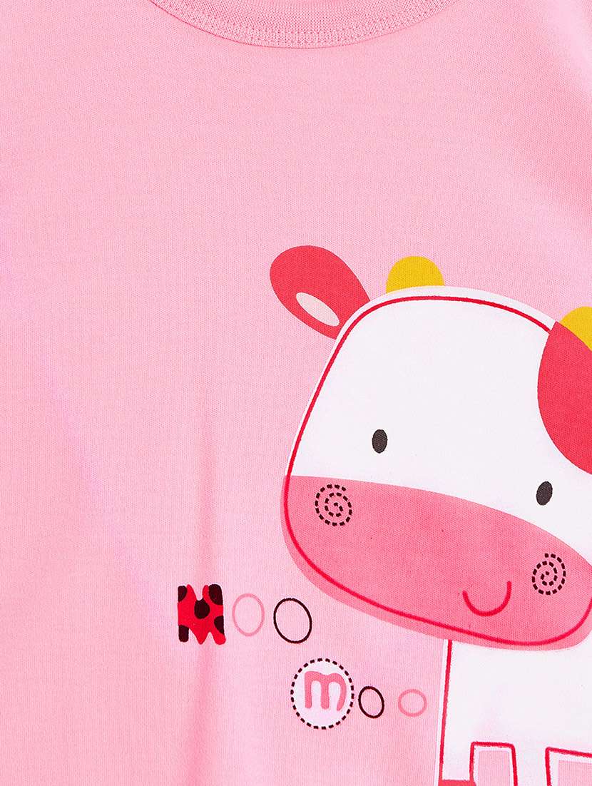 pink cotton romper - 15581477 - Standard Image - 1