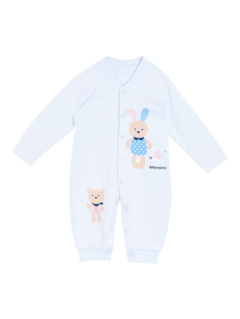 kids light blue printed onesies