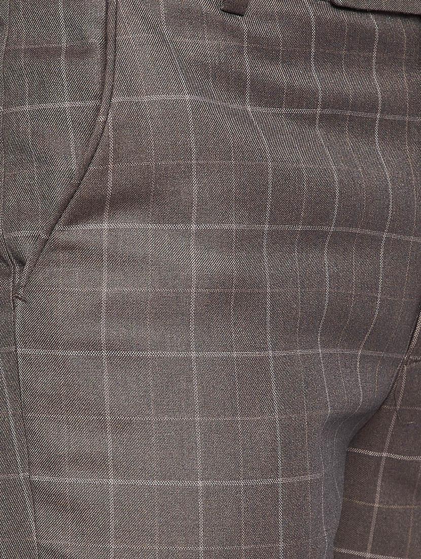 brown polyester blend flat front formal trouser - 15583051 - Standard Image - 4