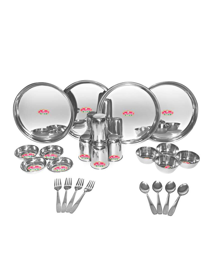    stainless steel dinner set of 24 pcs