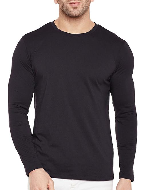 men black slim fit plain t-shirt - 15584693 -  Standard Image - 0