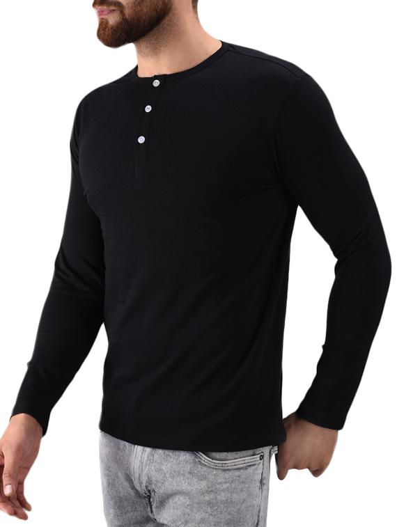 black cotton t-shirt - 15584699 - Standard Image - 1