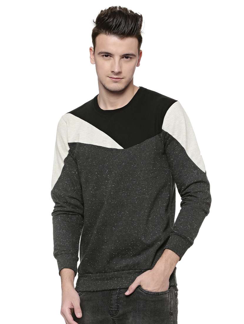mens color block sweatshirt