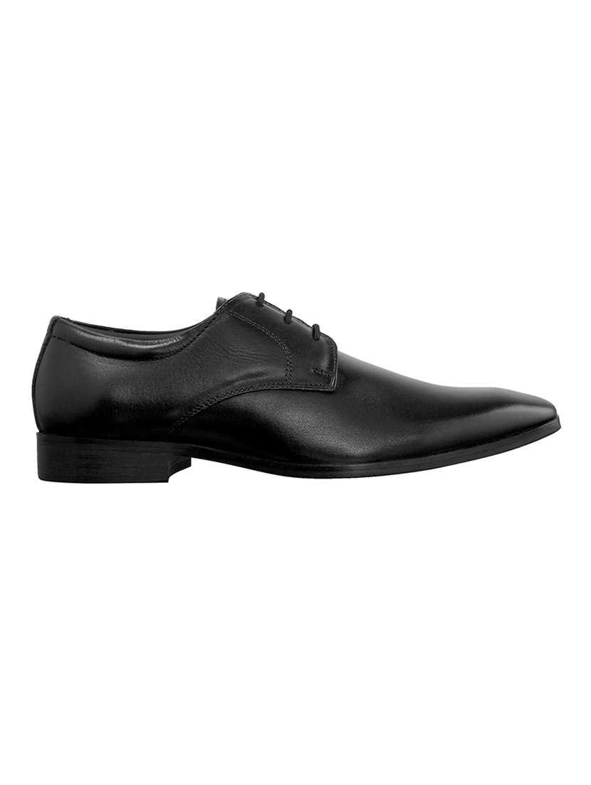 black leather lace-up derbys - 15585149 -  Standard Image - 1