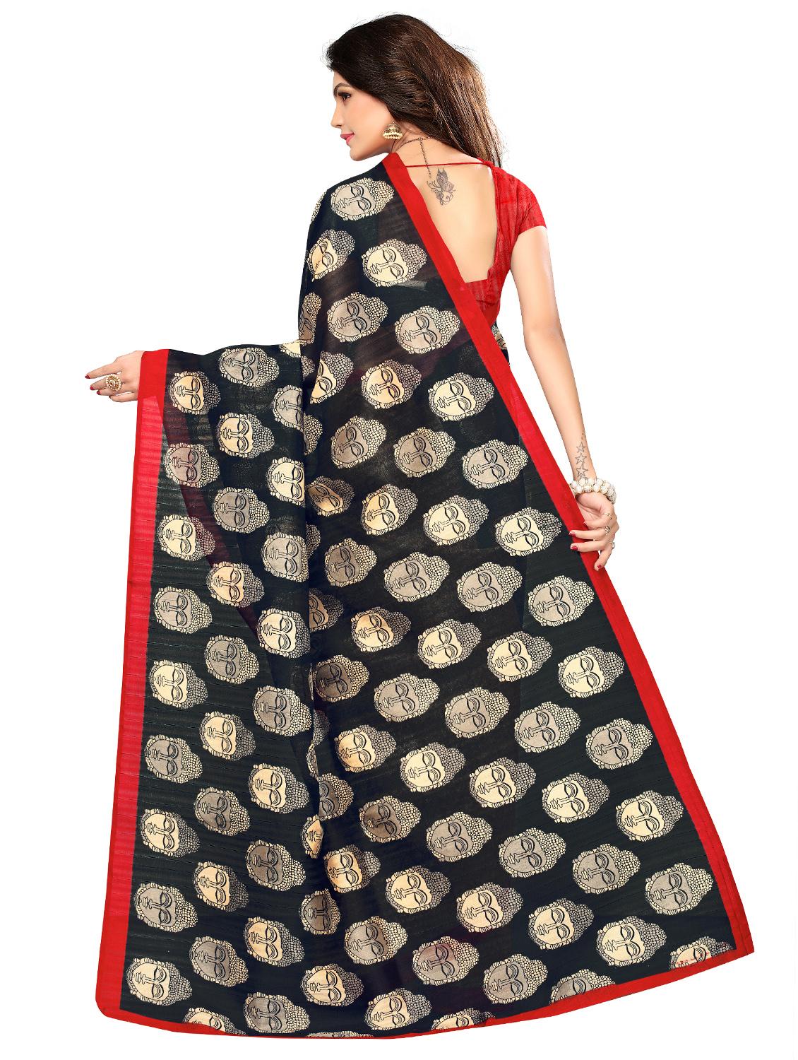 conversational half and half saree with blouse - 15589637 -  Standard Image - 1