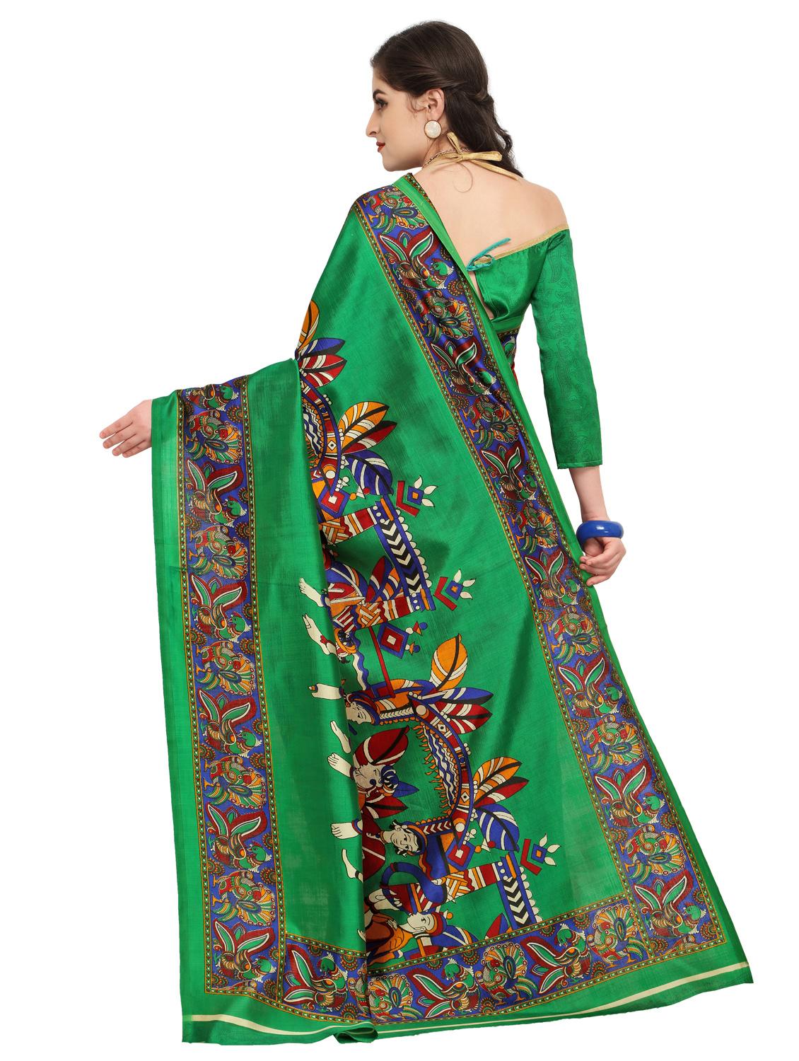 conversational printed saree with blouse - 15589686 -  Standard Image - 1