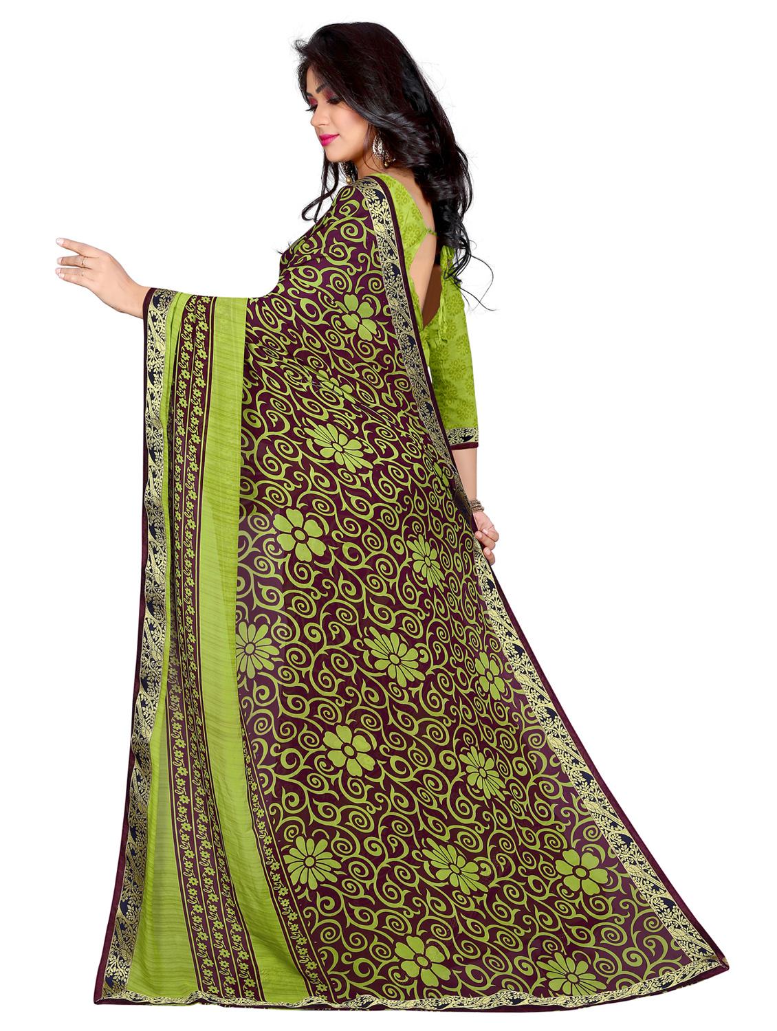 floral printed saree with blouse - 15589693 -  Standard Image - 1