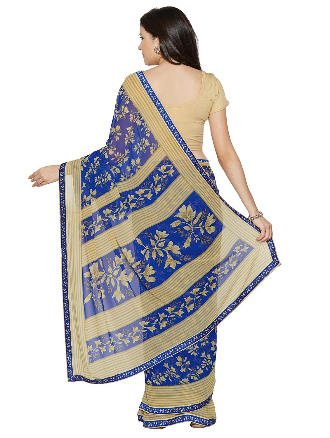 ditsy floral printed saree with blouse - 15589748 -  Standard Image - 1