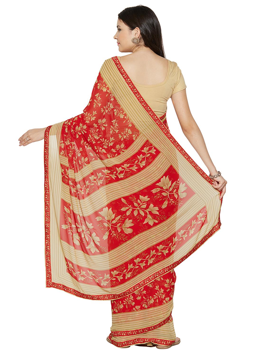 ditsy floral printed saree with blouse - 15589750 -  Standard Image - 1