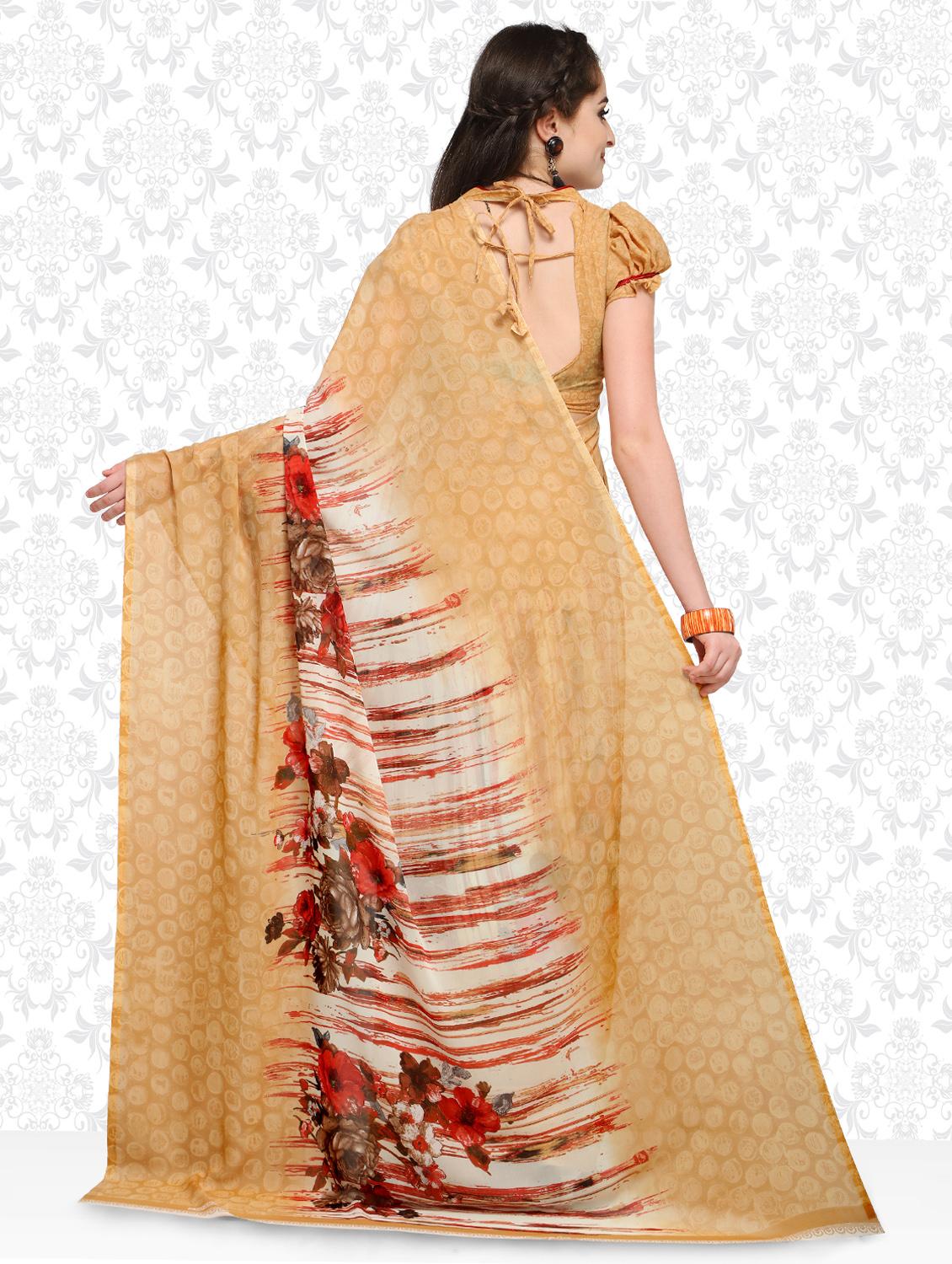 ditsy floral printed saree with blouse - 15589833 -  Standard Image - 1