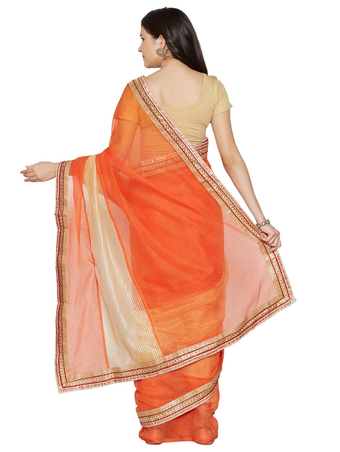 zari bordered saree with blouse - 15589871 -  Standard Image - 1