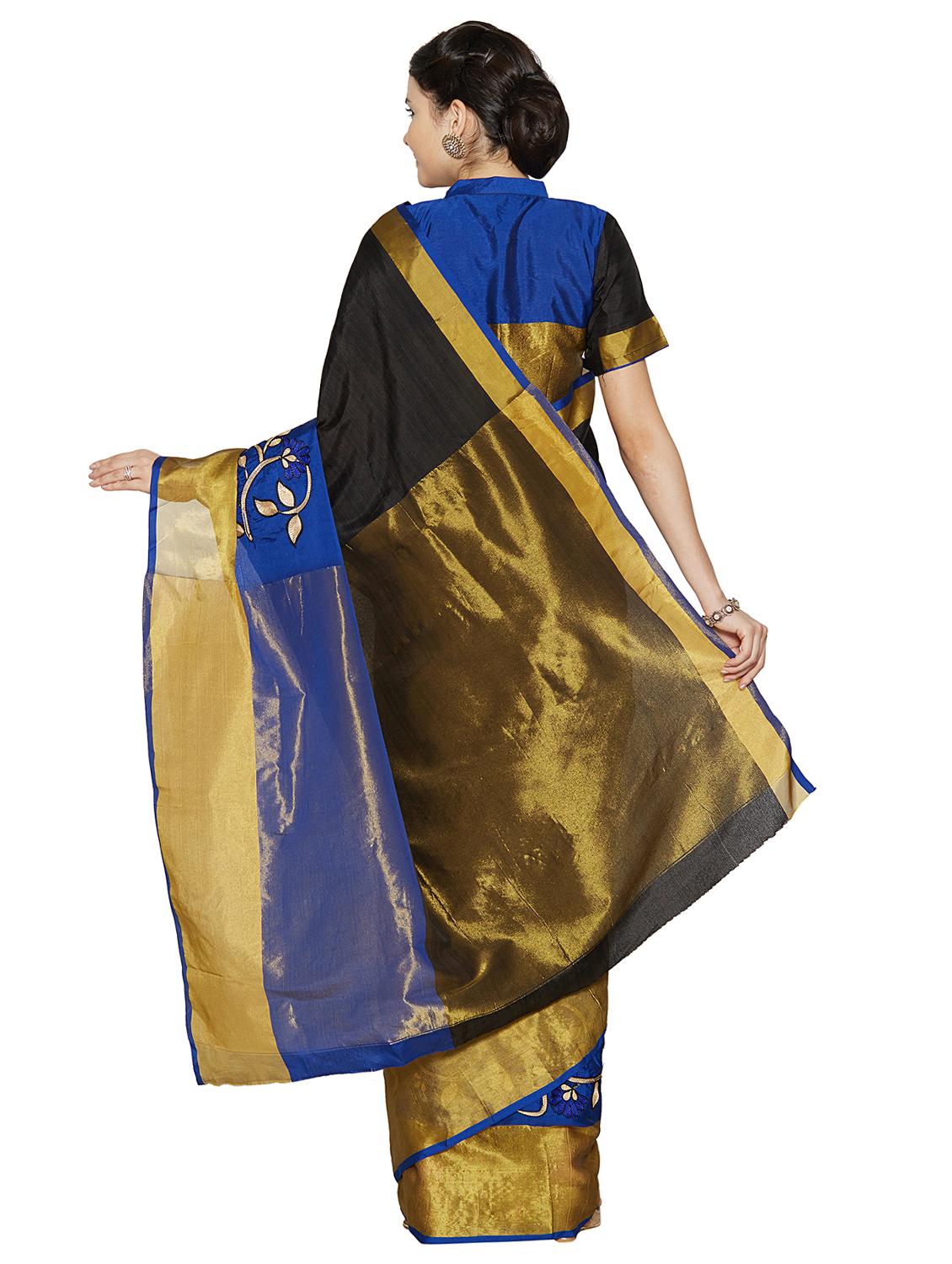 zari bordered saree with blouse - 15589877 - Standard Image - 1