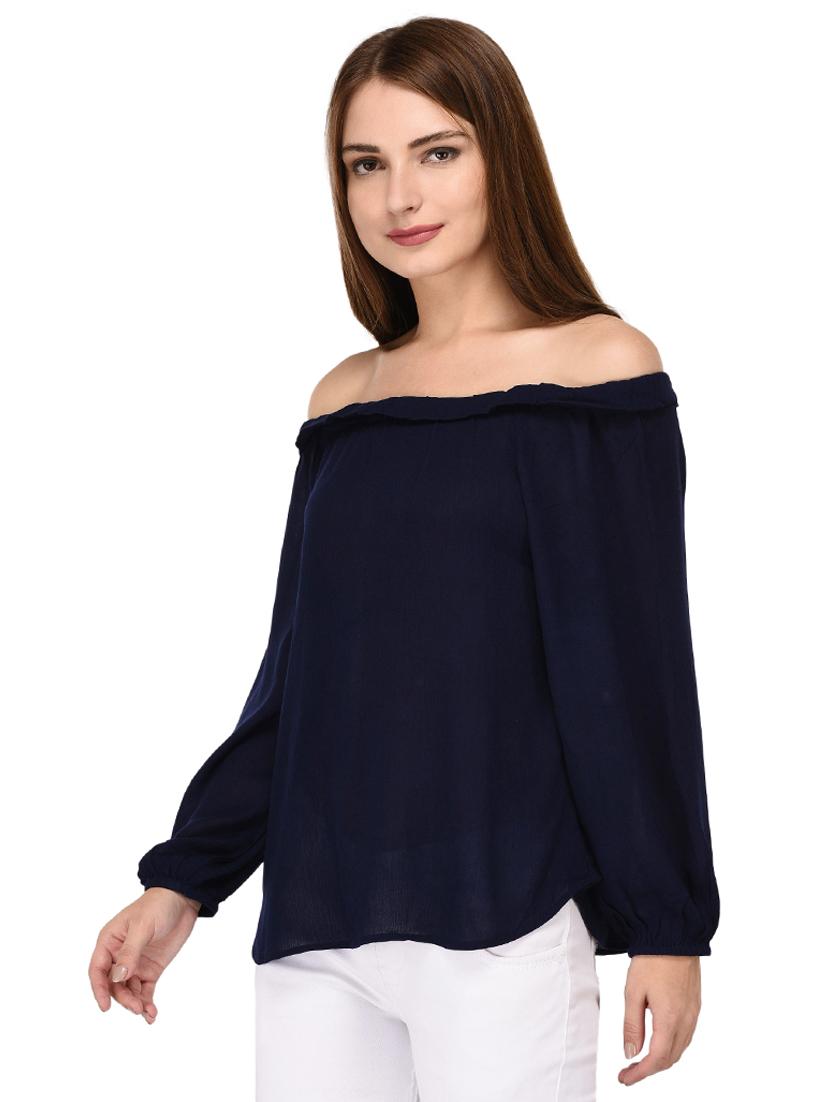 long sleeved off shoulder top - 15591368 - Standard Image - 1