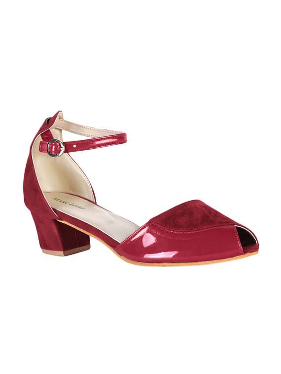 maroon ankle strap sandals