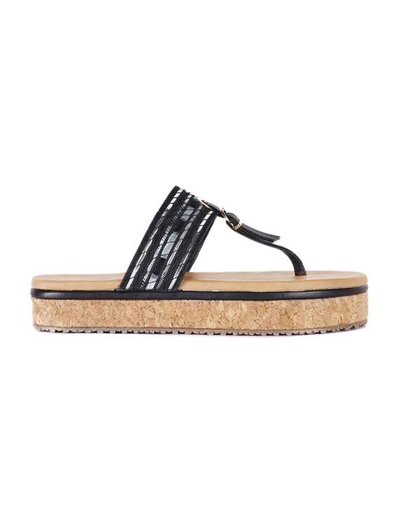 black flat forms sandals - 15603842 -  Standard Image - 1