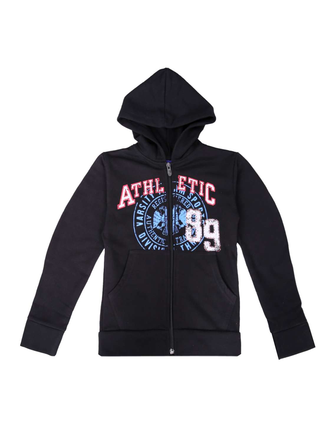 black fleece sweatshirt