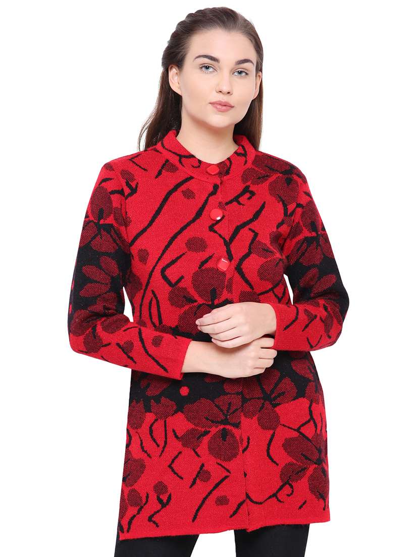 floral acrylic cardigan