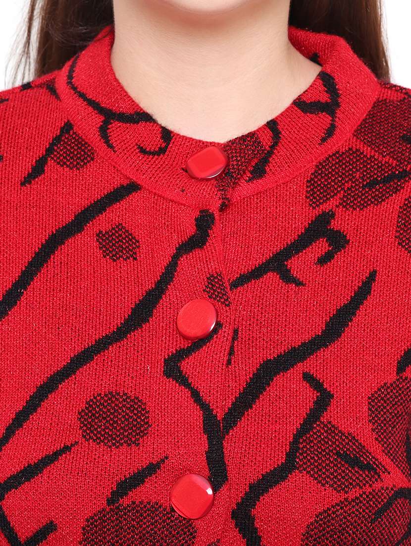 floral acrylic cardigan - 15607344 - Standard Image - 4