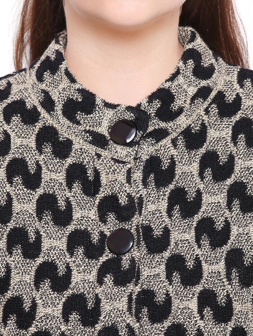 side slit acrylic cardigan - 15607359 - Standard Image - 4
