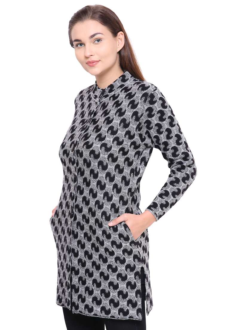 side slit pocket detail cardigan - 15607361 -  Standard Image - 1