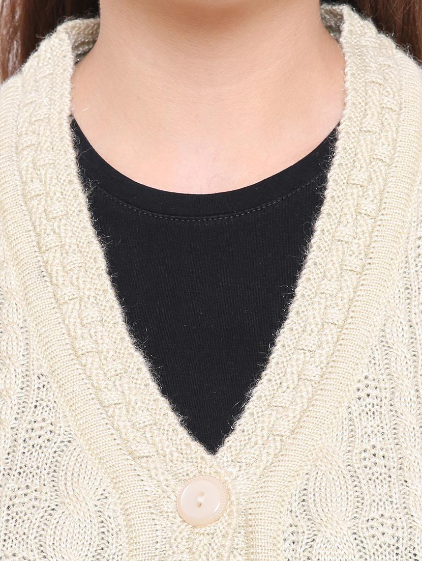 cable knit sleeveless cardigan - 15607367 - Standard Image - 4