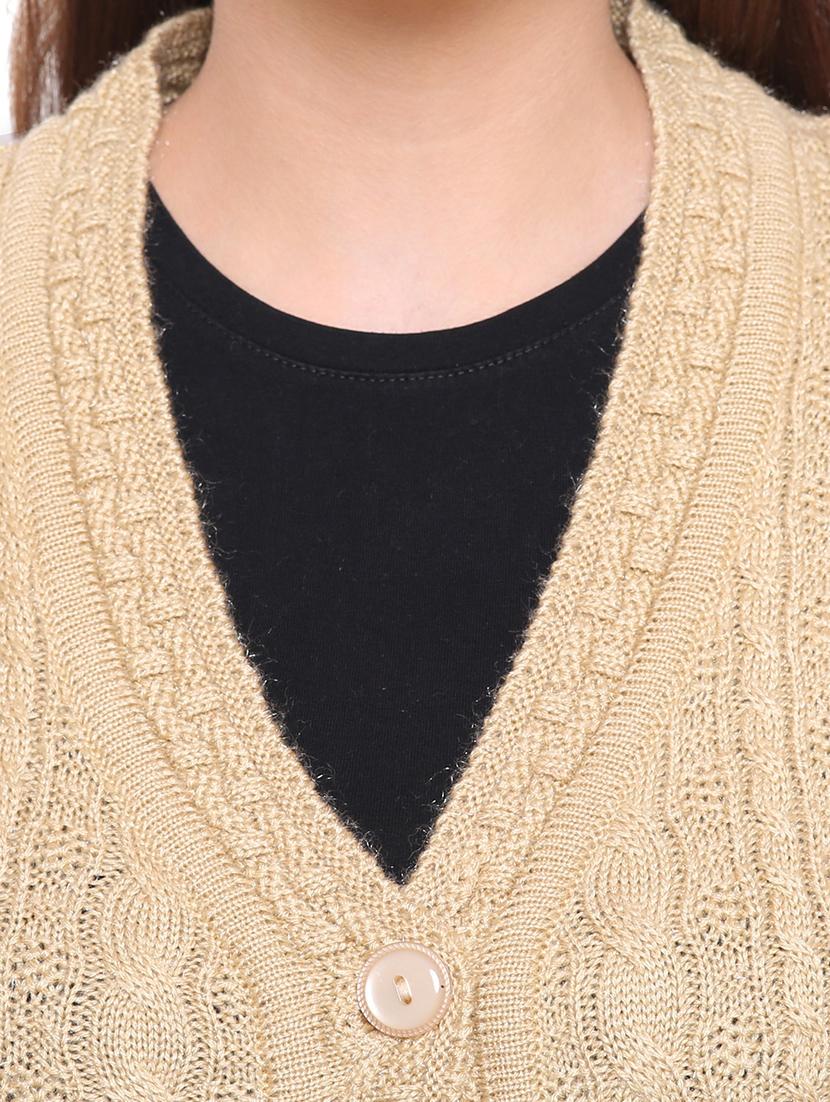 cable knit sleeveless cardigan - 15607368 - Standard Image - 4