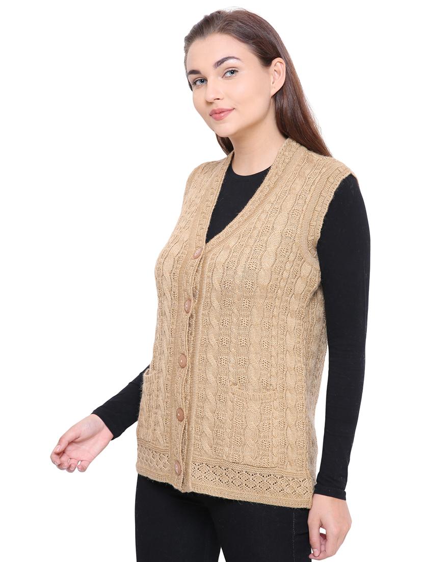 cable knit sleeveless cardigan - 15607369 -  Standard Image - 1