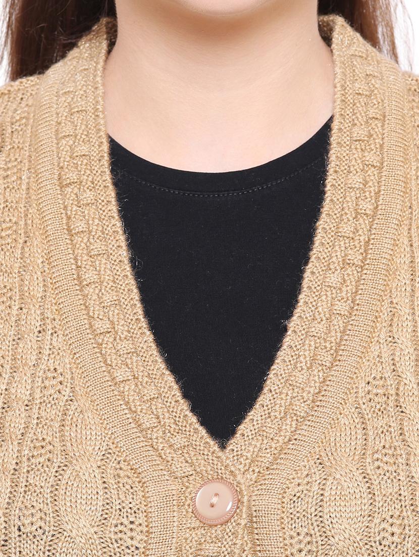 cable knit sleeveless cardigan - 15607369 - Standard Image - 4