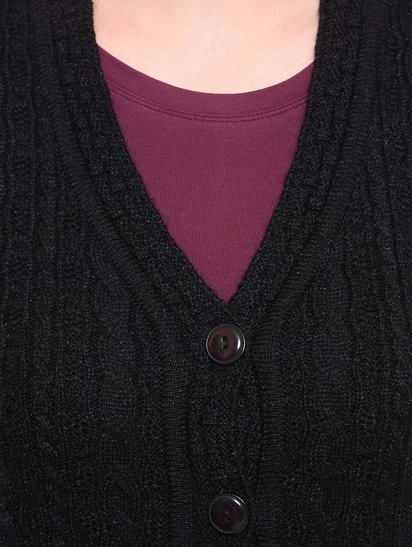 cable knit sleeveless cardigan - 15607370 -  Standard Image - 4