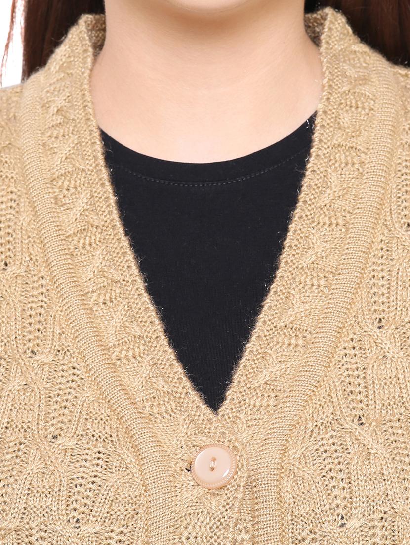 cable knit sleeveless cardigan - 15607373 - Standard Image - 4