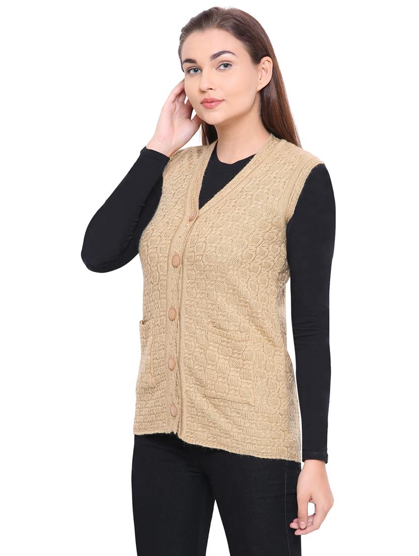 cable knit sleeveless cardigan - 15607377 -  Standard Image - 1