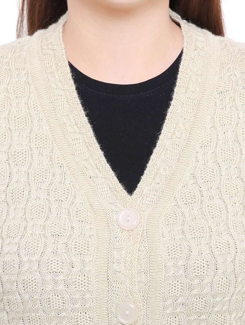 cable knit sleeveless cardigan - 15607378 -  Standard Image - 4