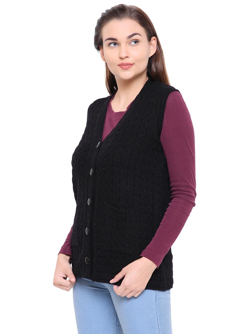 cable knit sleeveless cardigan - 15607385 -  Standard Image - 1