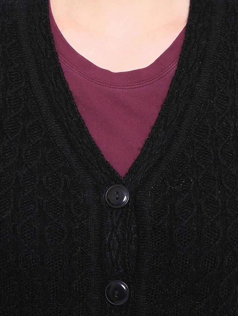 cable knit sleeveless cardigan - 15607385 - Standard Image - 4