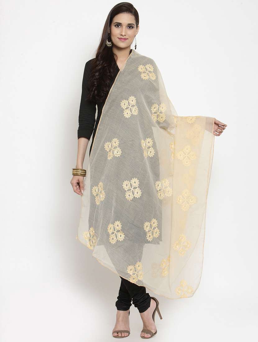 embroidered chanderi dupatta