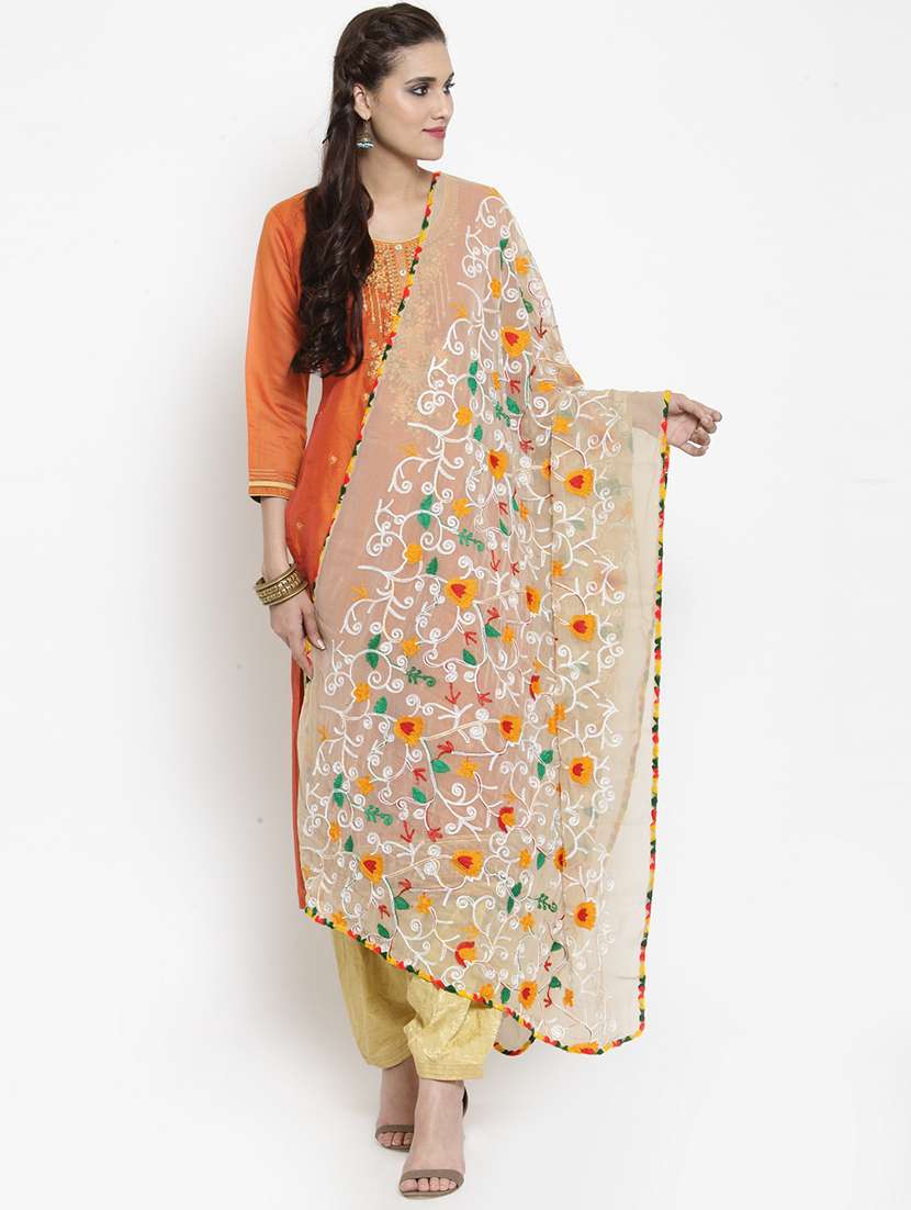 phulkari embroidered dupatta