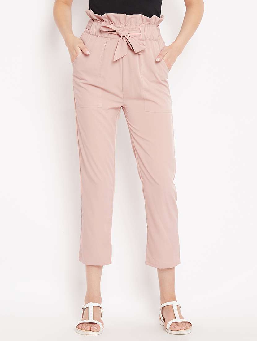 paperbag waist crop pant