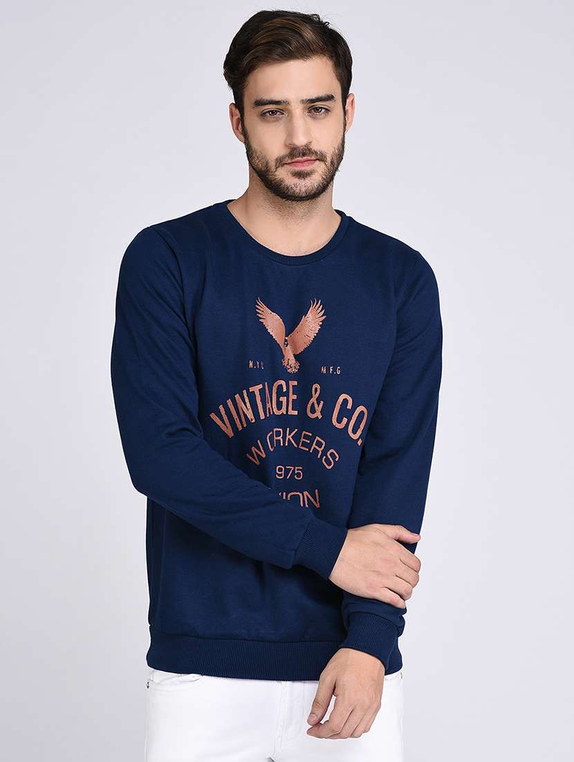 mens front print sweatshirt